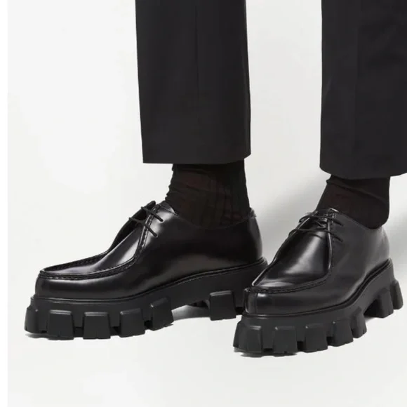 Prada | Shoes | Prada Monolith Lace Up Shoe | Poshmark